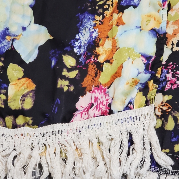 Gimmick by BKE Floral Boho Poncho Open Front Whimsigoth Sz XS - Picture 12 of 12